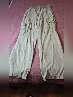 Camellia Eco Friendly Drawstring 90s Style Pant With Pockets Medium Olive Green